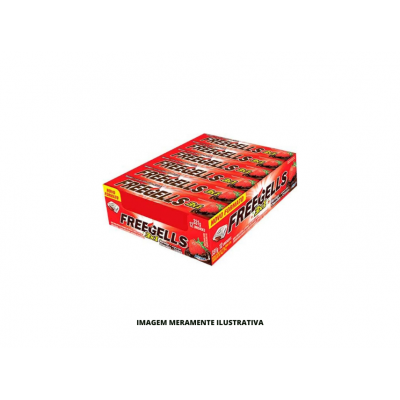 BALA - FREEGELLS PLAY RICLAN - 27,9g MORANGO CHOCO - DP12